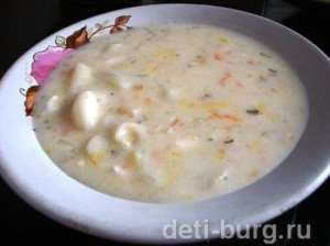 Сырный суп с курицей